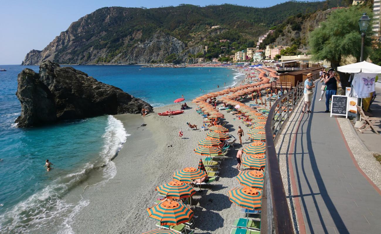 Photo of Moneglia beach with brown sand surface