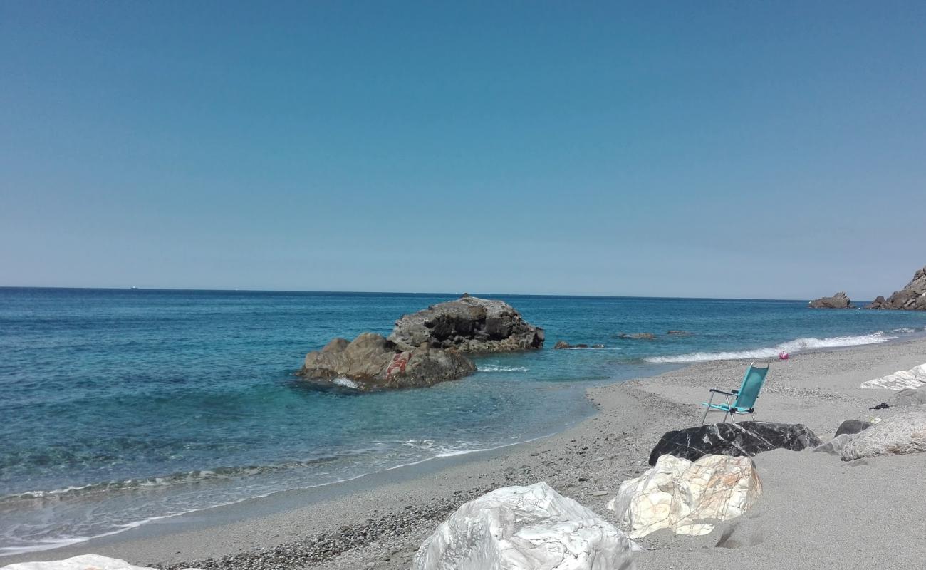 Photo of Camping Framura beach with brown fine pebble surface