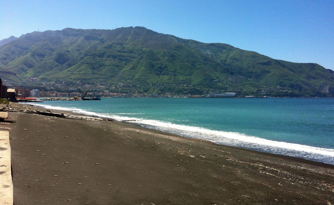 Photo of Marina di Stabia with gray sand &  pebble surface