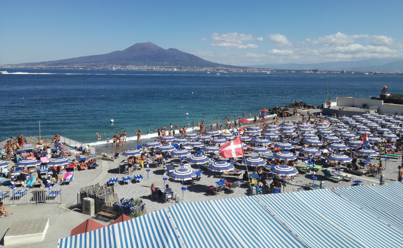 Photo of Pozzano beach with gray fine pebble surface