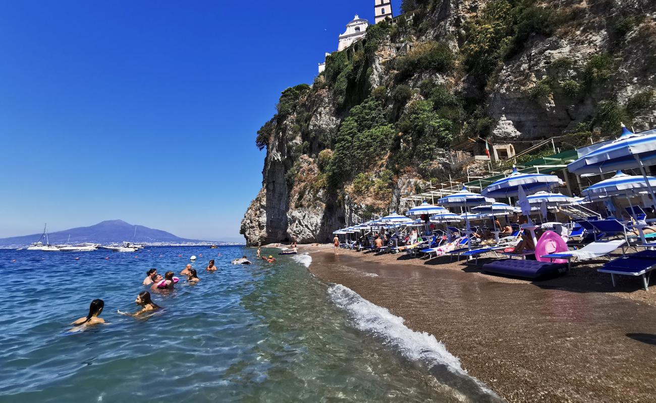 Photo of Vico Equense beach with gray fine pebble surface