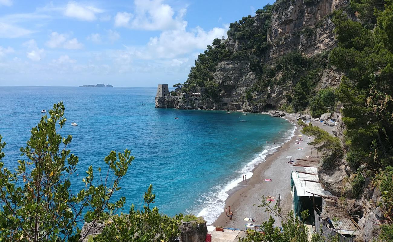 Photo of Fornillo Beach with gray fine pebble surface