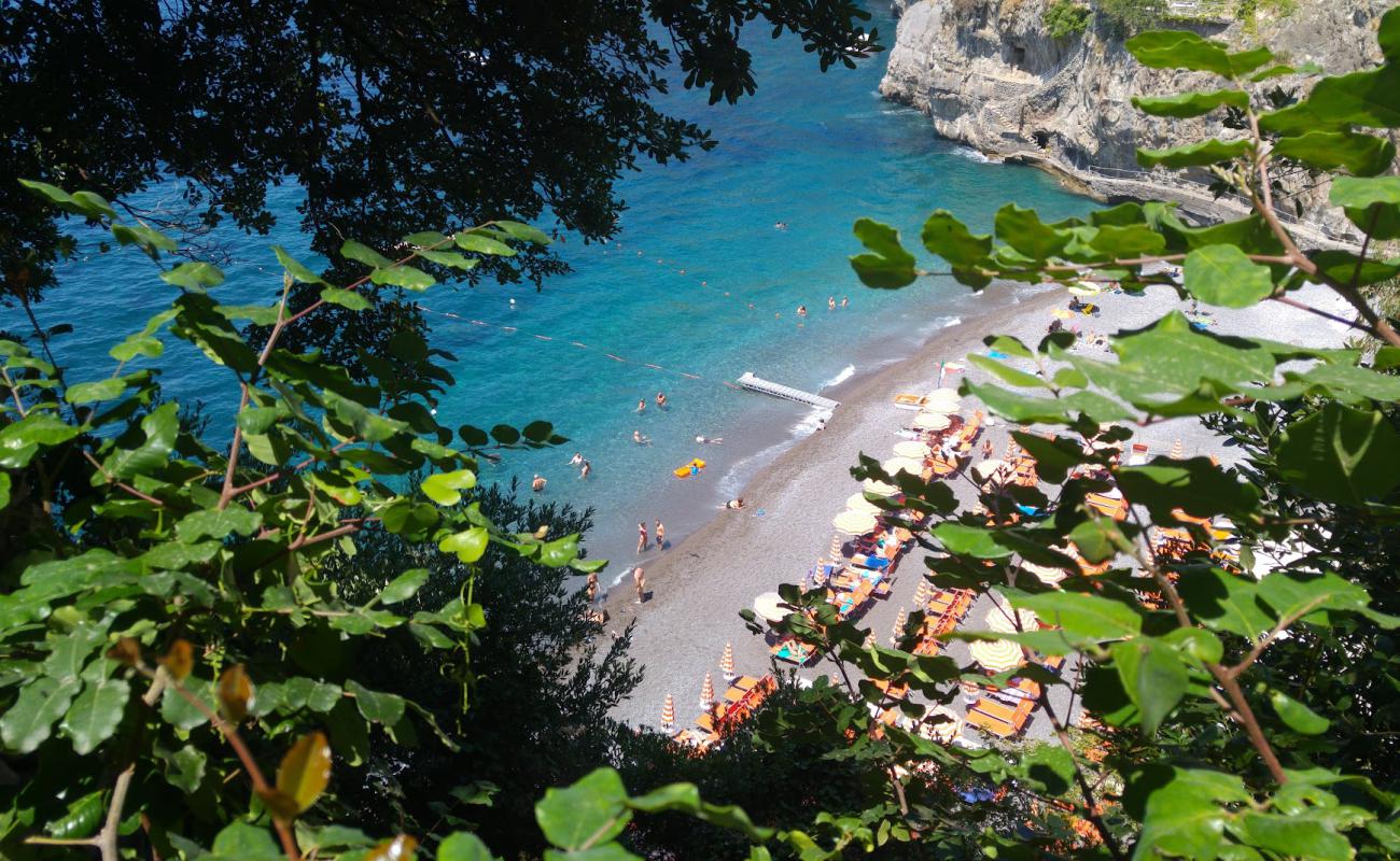 Photo of Arienzo beach with gray fine pebble surface