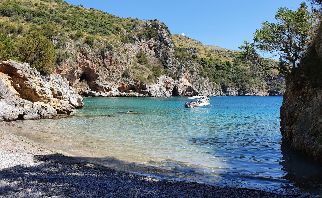 Photo of Infreschi Beach with gray fine pebble surface