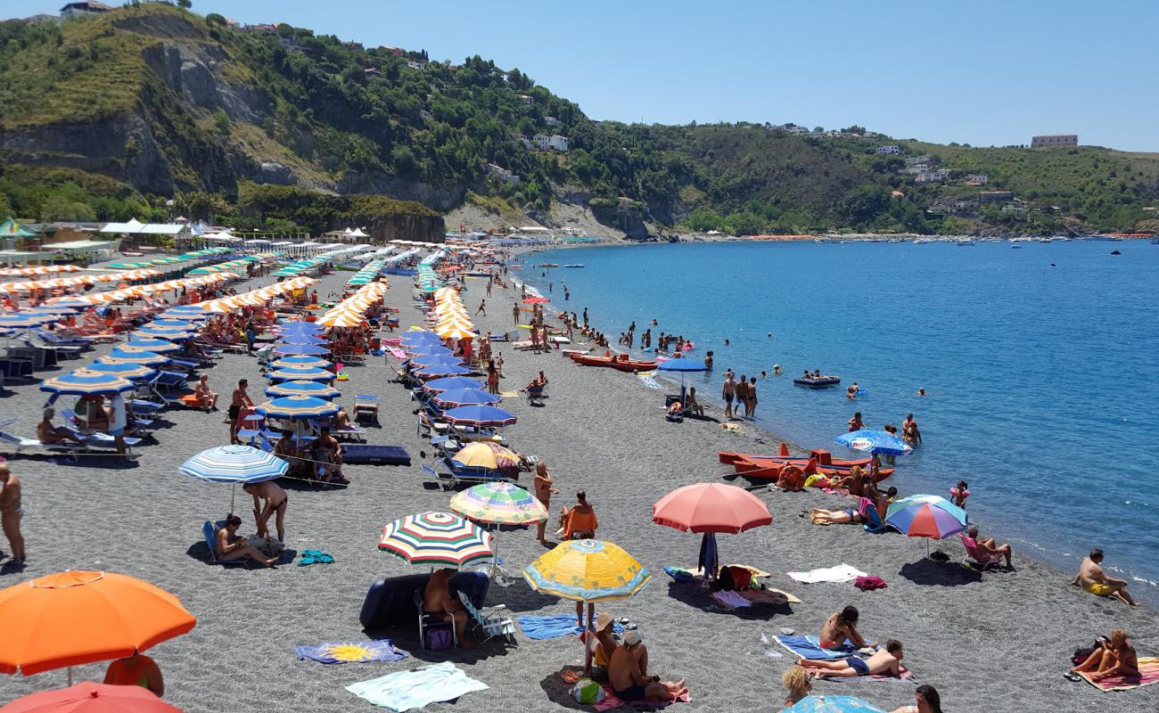 Photo of St. Nicola Arcella beach with gray fine pebble surface