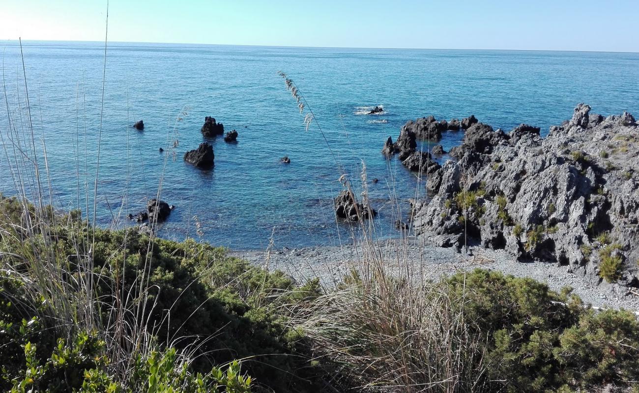 Photo of Scalea beach with gray fine pebble surface