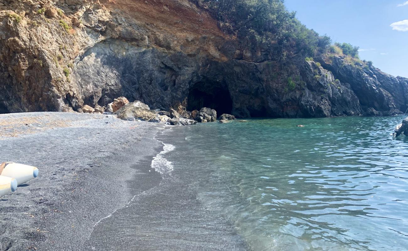 Photo of Caletta di Anjella with gray pebble surface