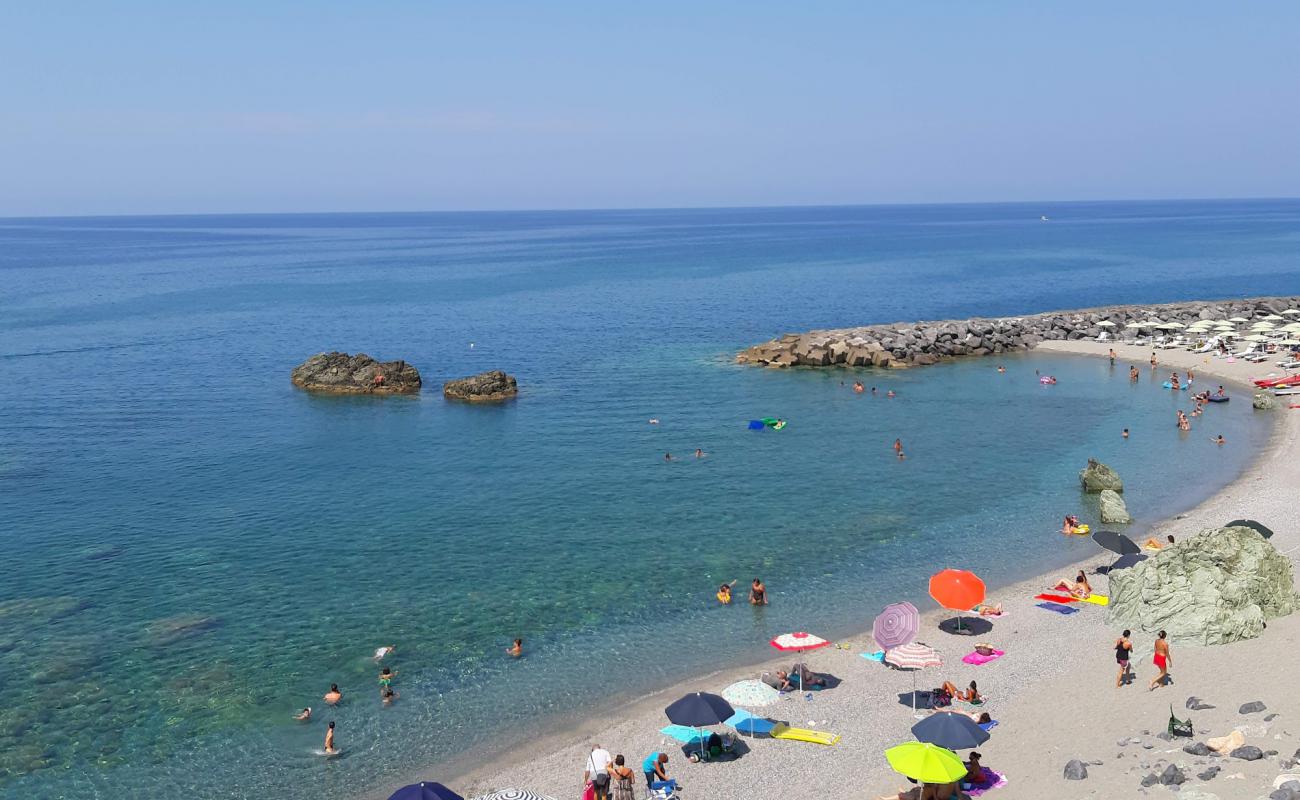 Photo of Amantea beach with gray fine pebble surface