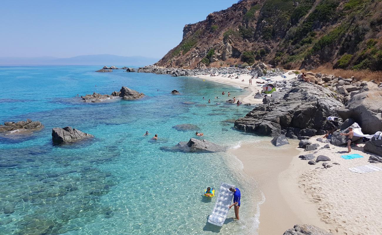 Photo of Zambrone Beach with light fine pebble surface