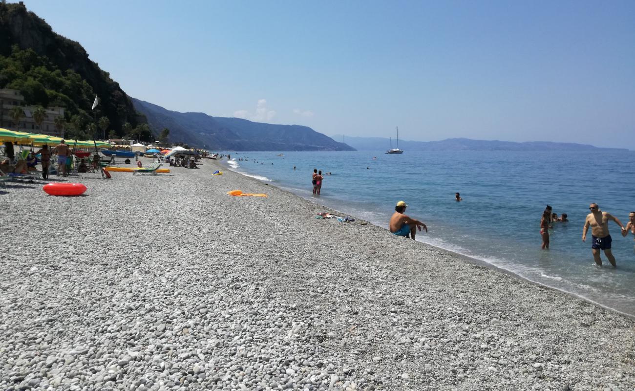 Photo of Favazzina beach with gray fine pebble surface