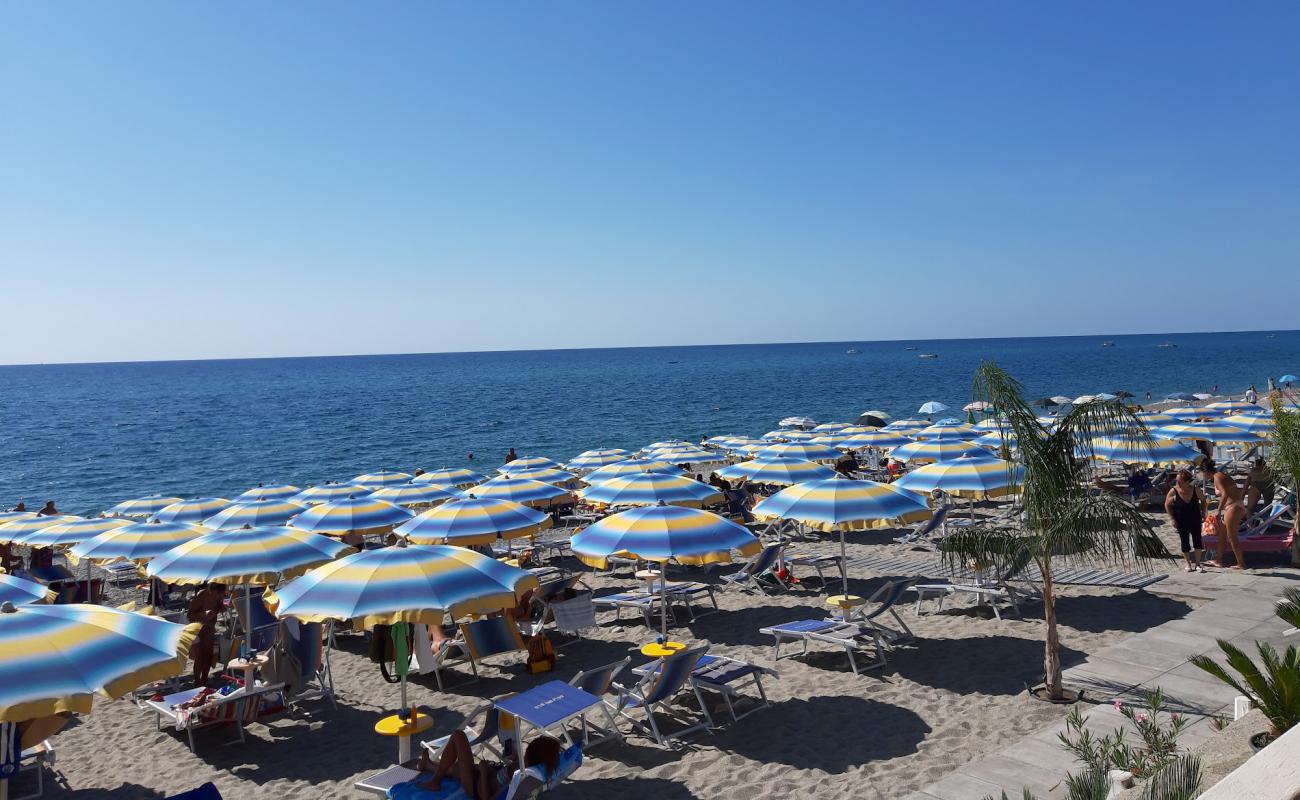 Photo of Locri beach with gray fine pebble surface