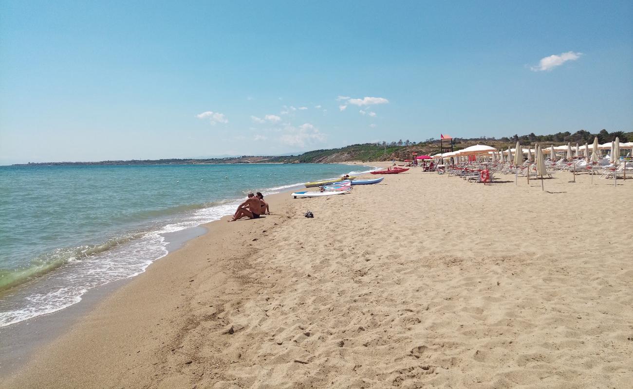 Photo of Fiume Capo beach with brown sand surface