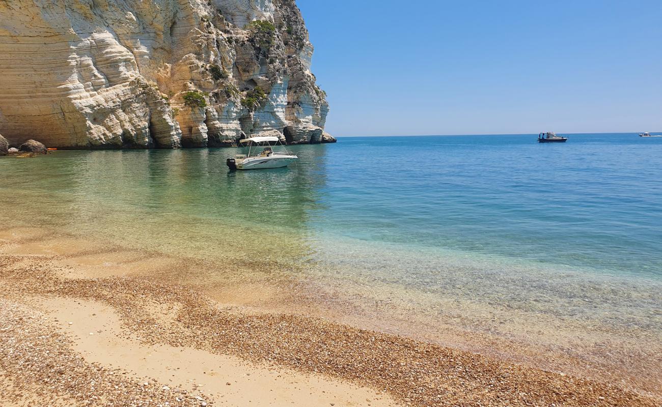 Photo of Cala dell'Aquila with light fine pebble surface