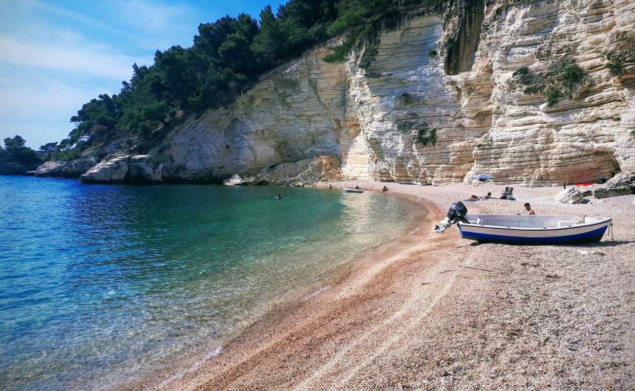 Photo of Portogreco Beach with light fine pebble surface