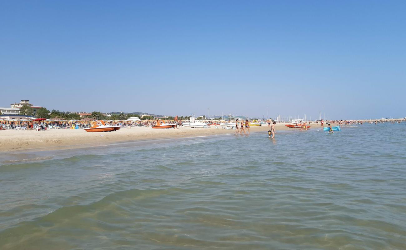 Photo of Giulianova beach with bright fine sand surface