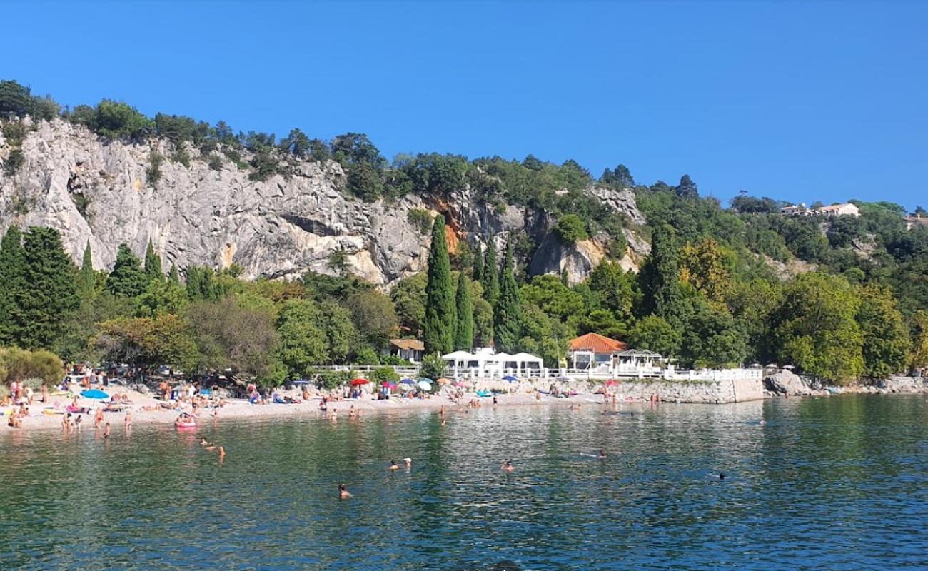 Photo of Caravella beach with gray pebble surface