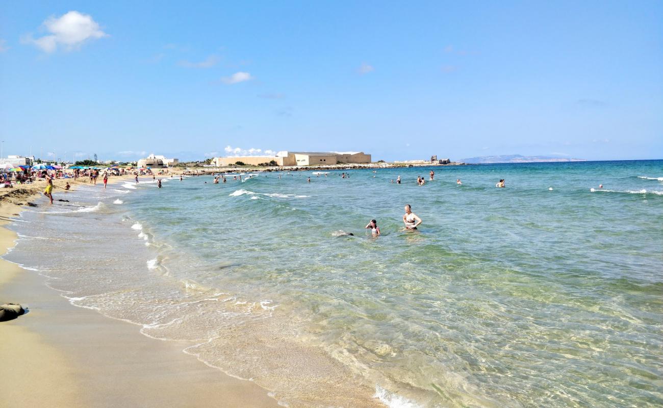 Photo of Trapani beach with bright sand surface