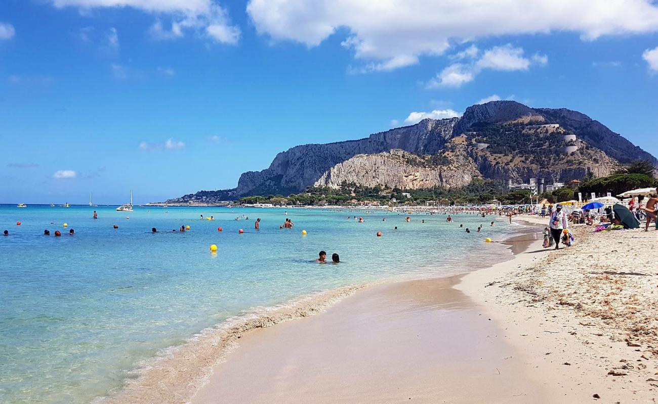 Photo of Mondello Beach with bright sand surface