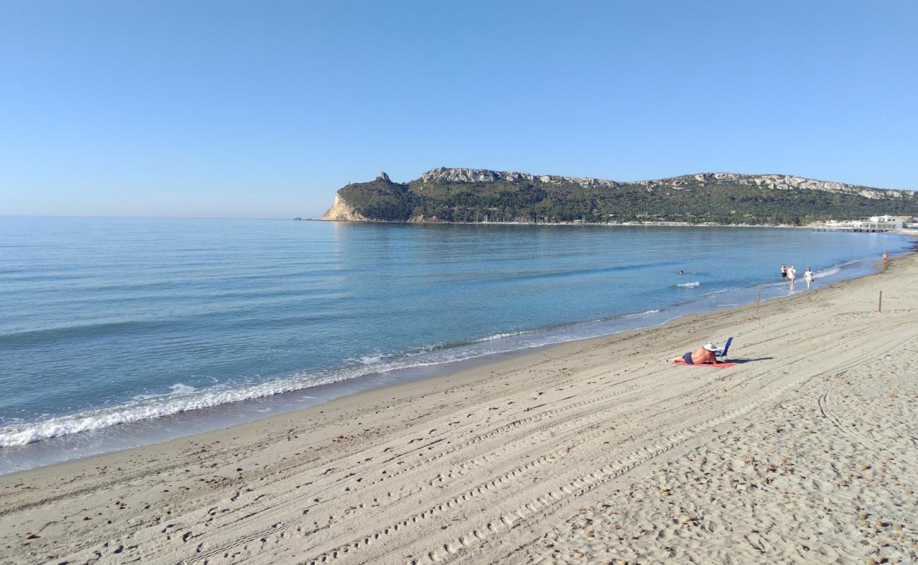 Photo of Poetto Beach with bright fine sand surface