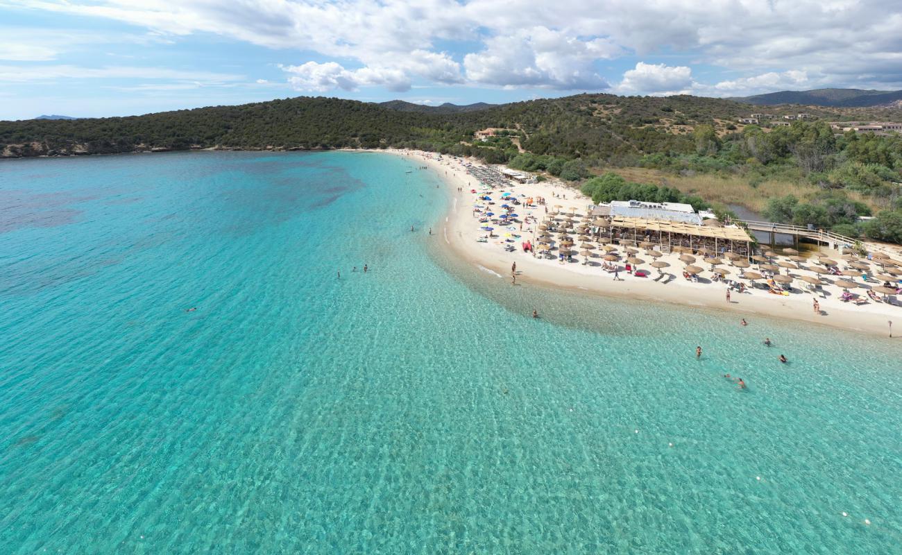 Photo of Tuerredda Beach with bright fine sand surface