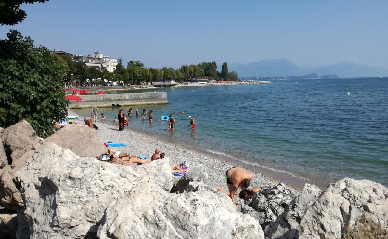 Photo of Margy Beach with gray fine pebble surface