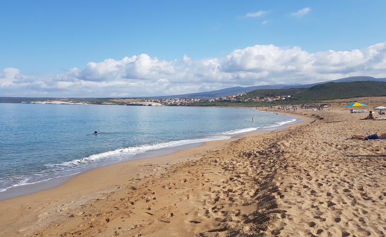 Photo of Spiaggia di Is Asrenas with bright sand surface