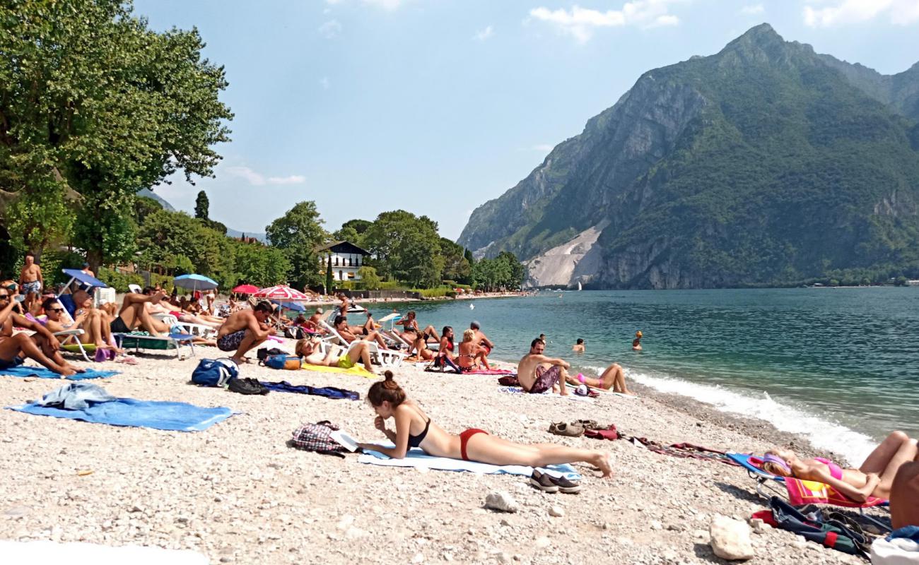 Photo of Spiaggia di Abbadia Lariana with light fine pebble surface