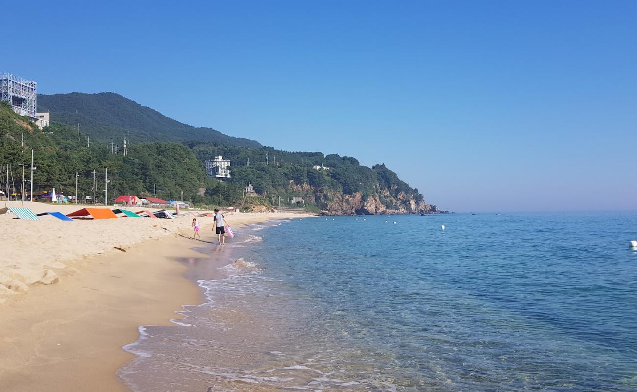 Photo of Deungmyeong Beach with bright sand surface