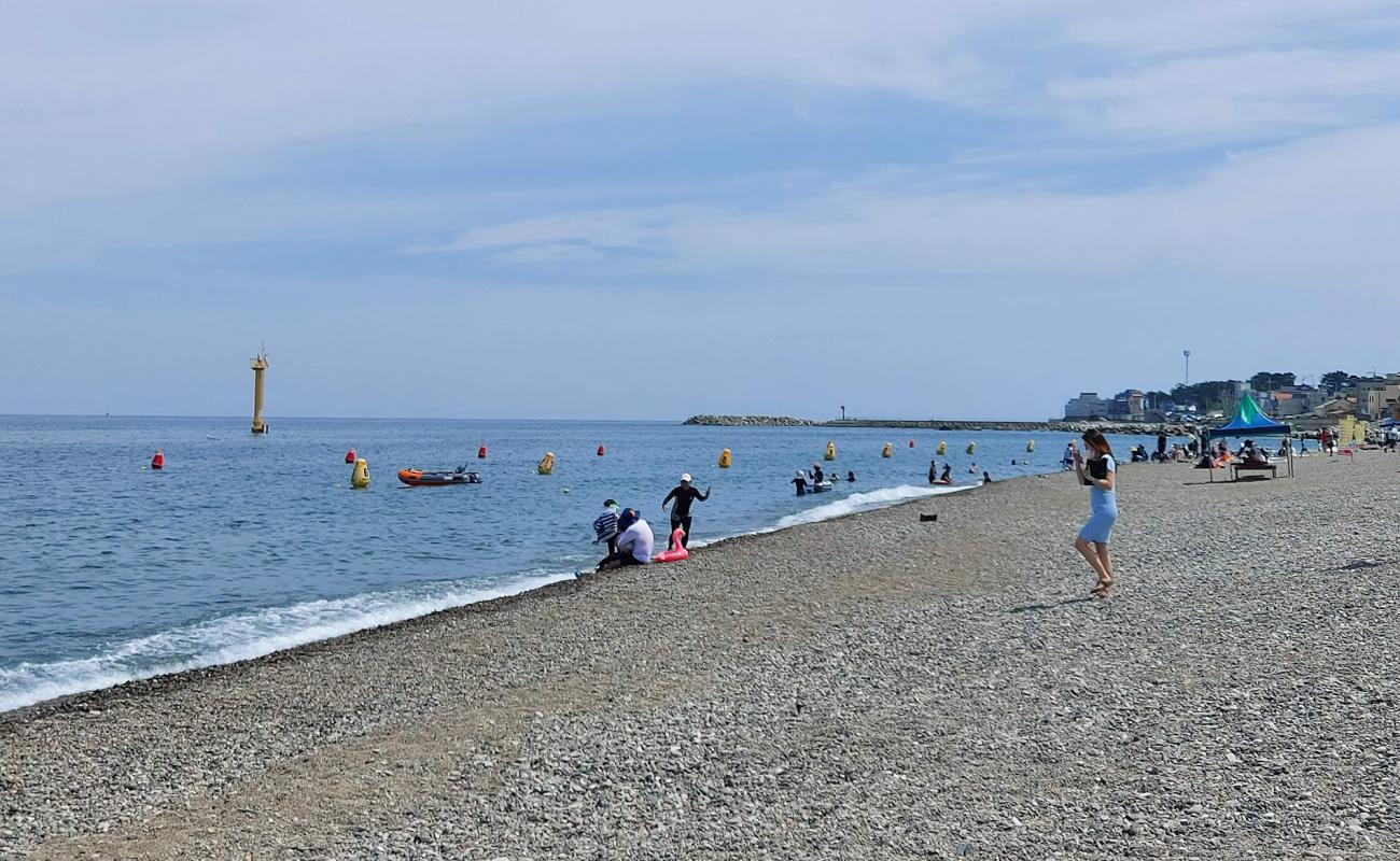 Photo of Najeong Beach with gray pebble surface