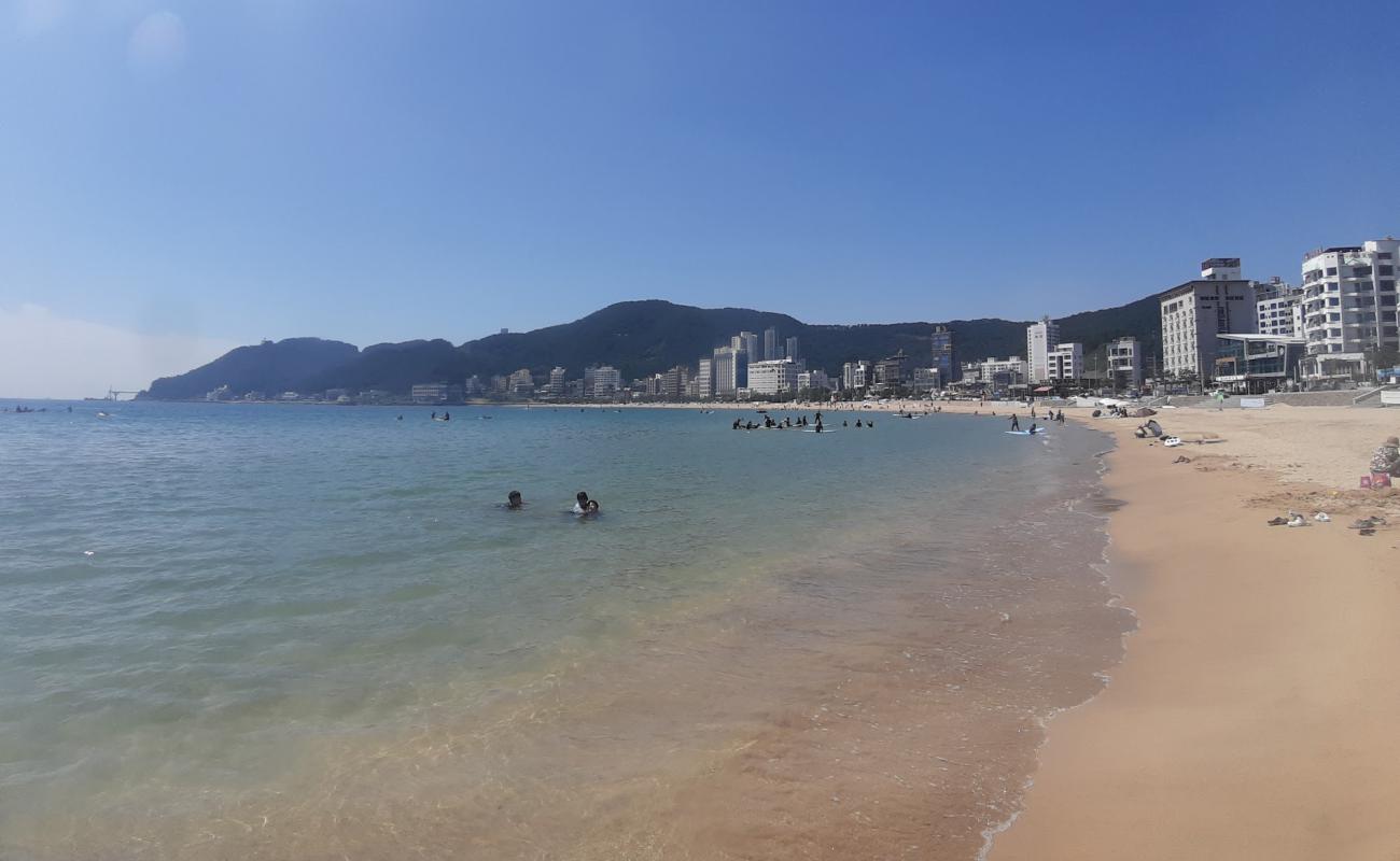 Photo of Songjeong Beach with bright sand surface