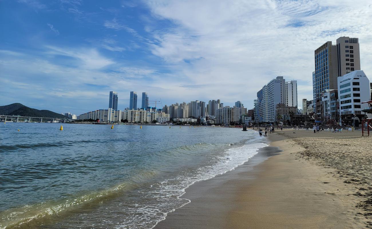 Photo of Gwangalli Beach with bright fine sand surface