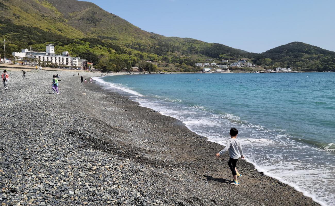 Photo of Hakdong Black Pearl Beach with gray pebble surface