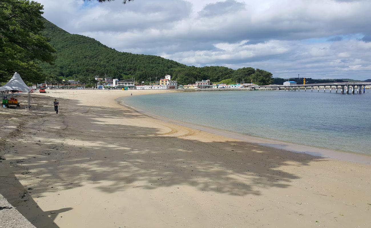 Photo of Myeongsa Beach with bright sand surface