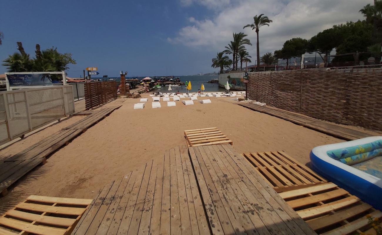 Photo of Blue sunny Beach with bright sand surface