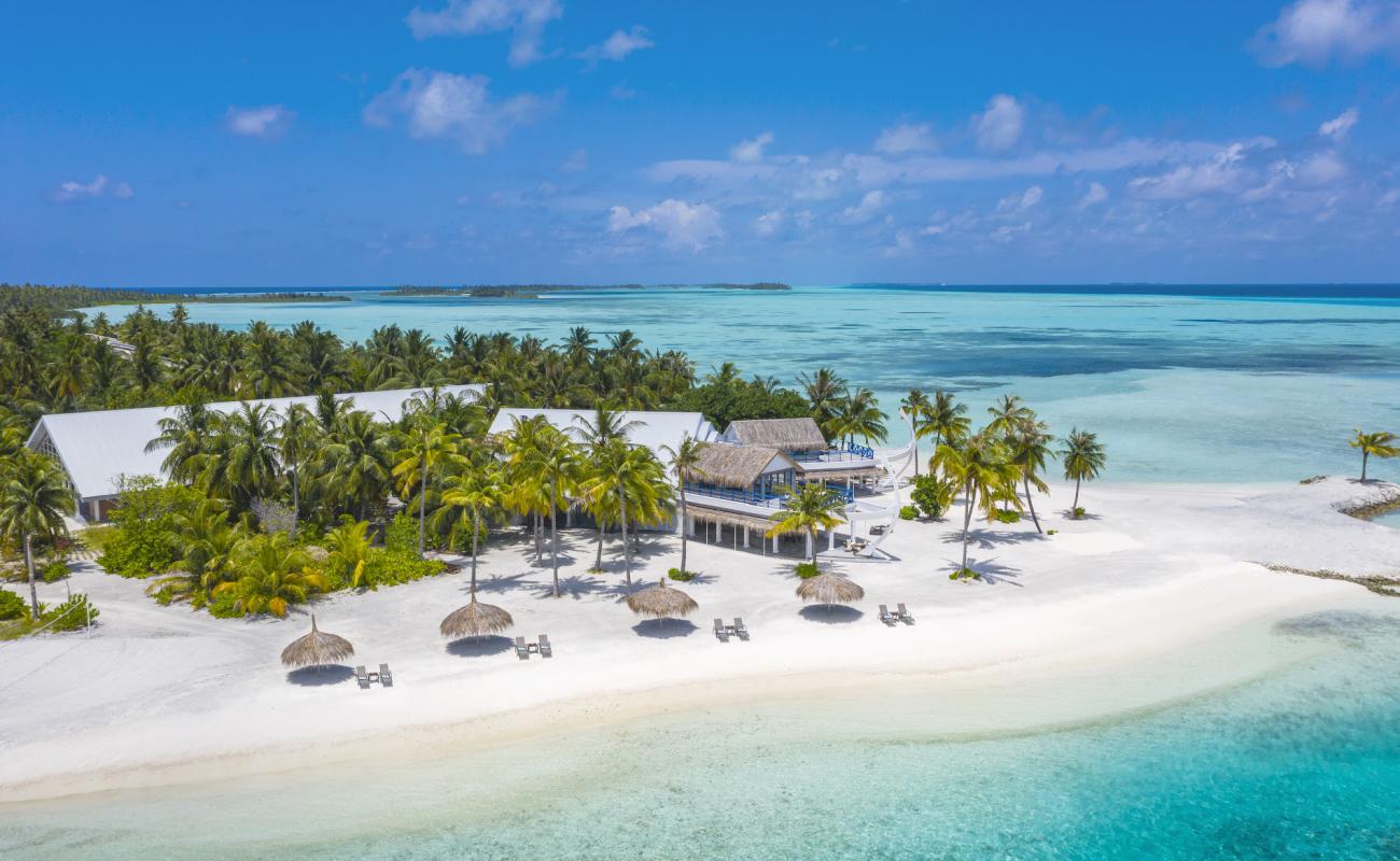 Photo of Rhaa Resort Beach with white fine sand surface