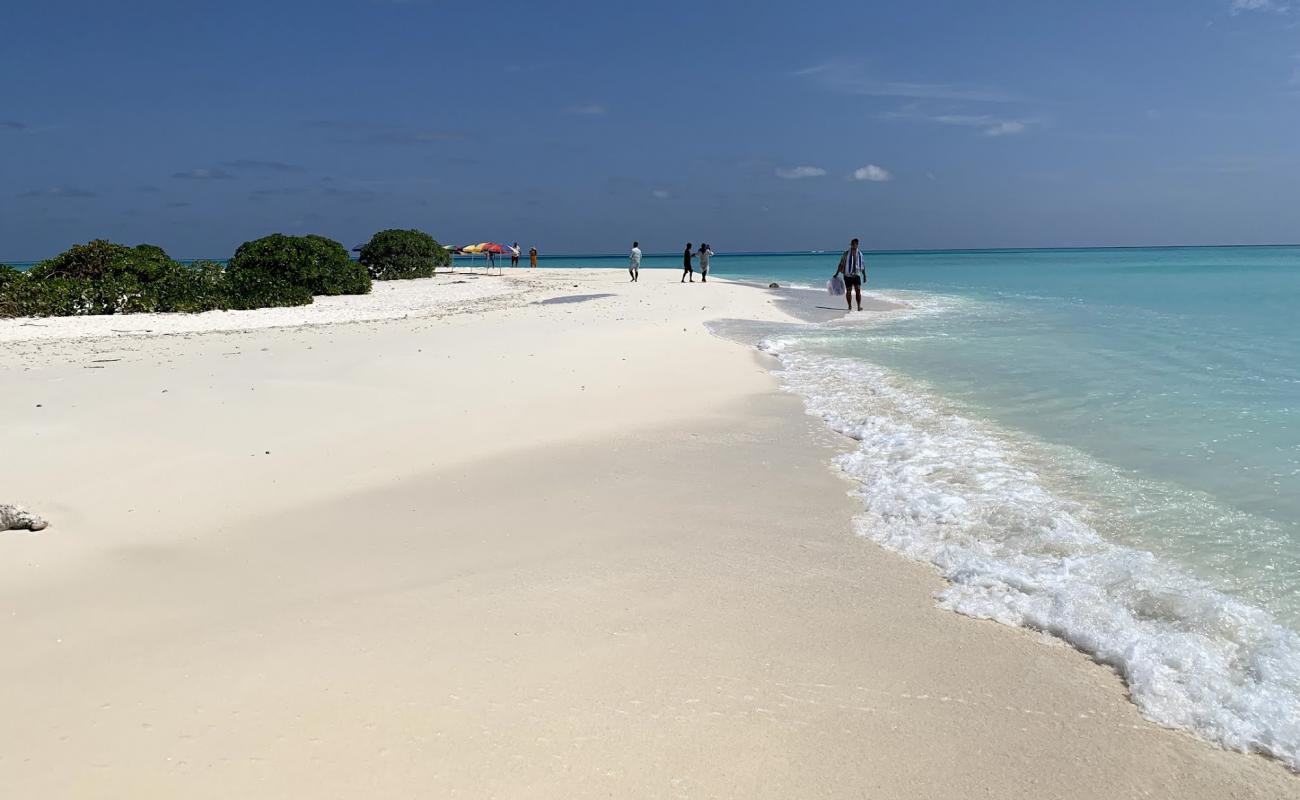 Photo of Sand bank Maafushi with white fine sand surface