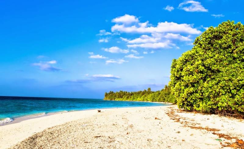 Photo of BBQ beach with white sand surface