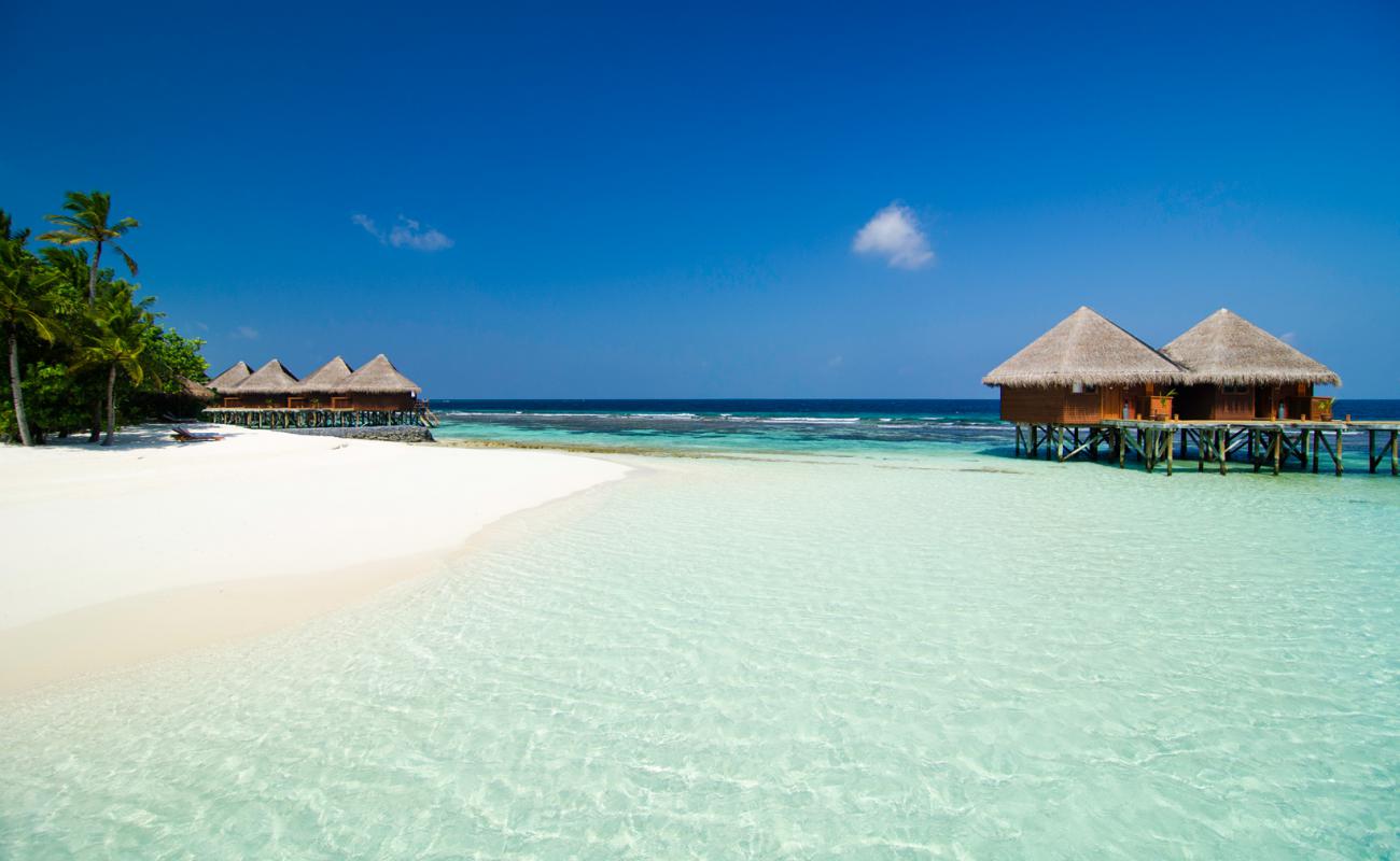 Photo of Mirihi Resort Island with white sand surface