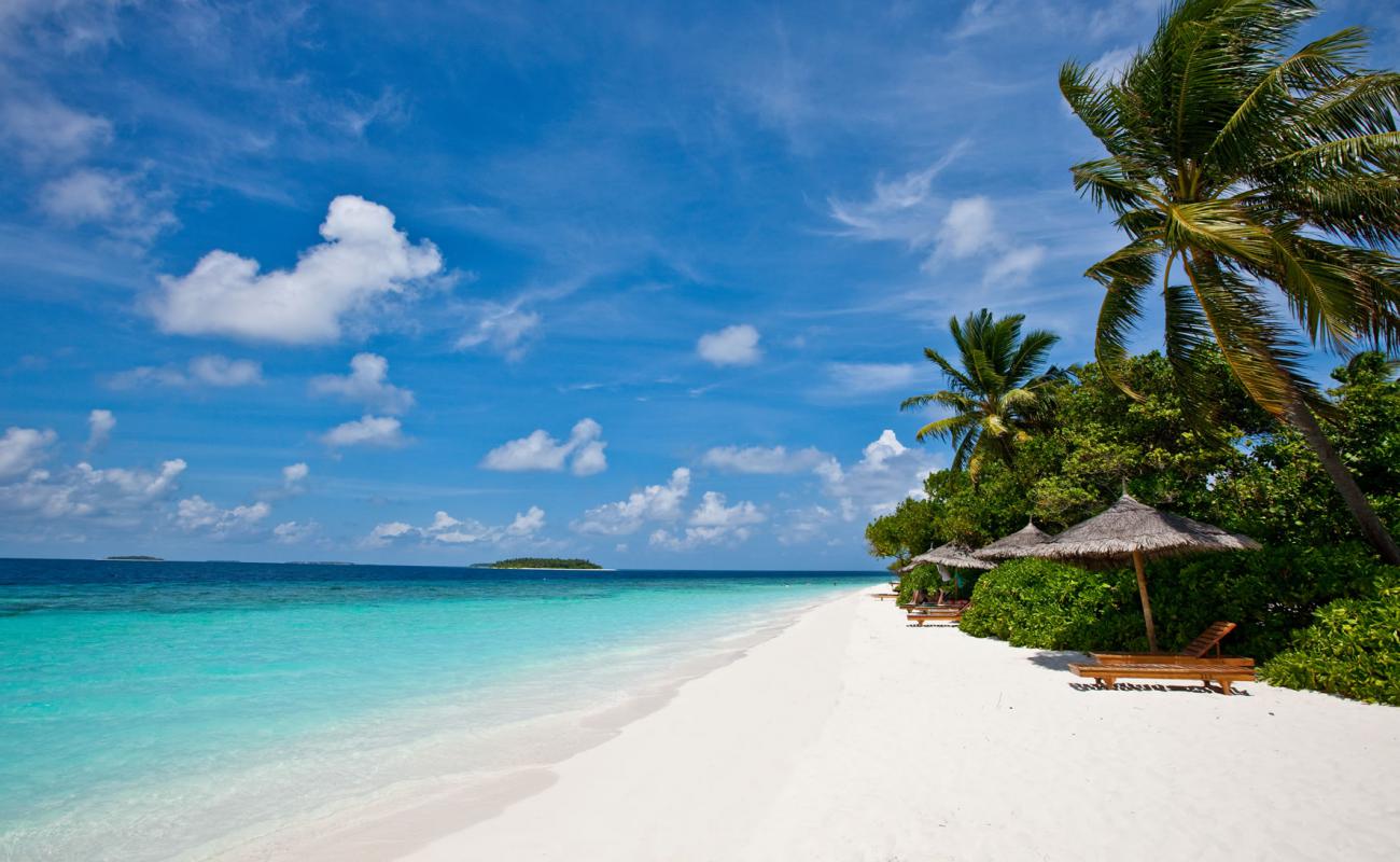 Photo of Fonimagoodhoo Island Beach with white fine sand surface