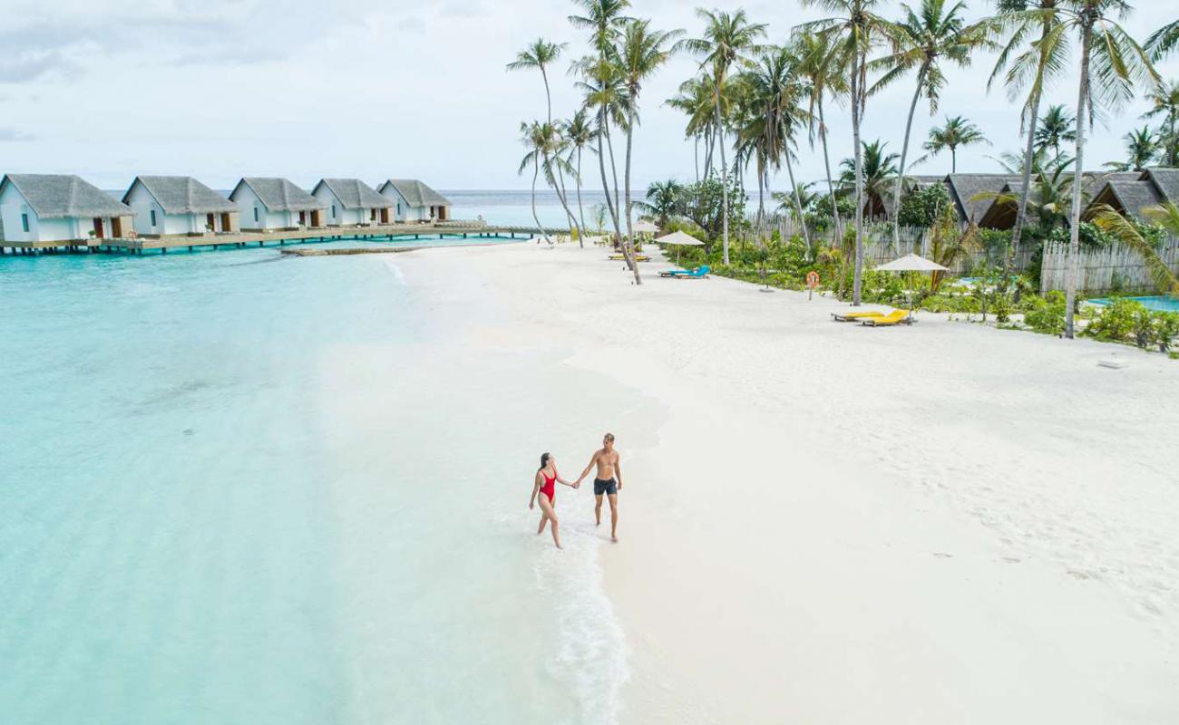 Photo of Fushifaru Island Beach with white sand surface