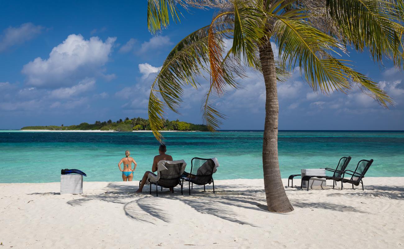 Photo of Kanuhuraa Island Beach with white sand surface