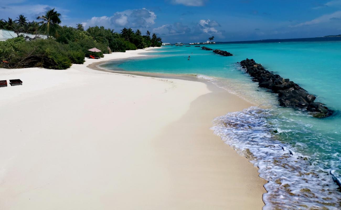 Photo of Dhigali Island Beach with bright fine sand surface