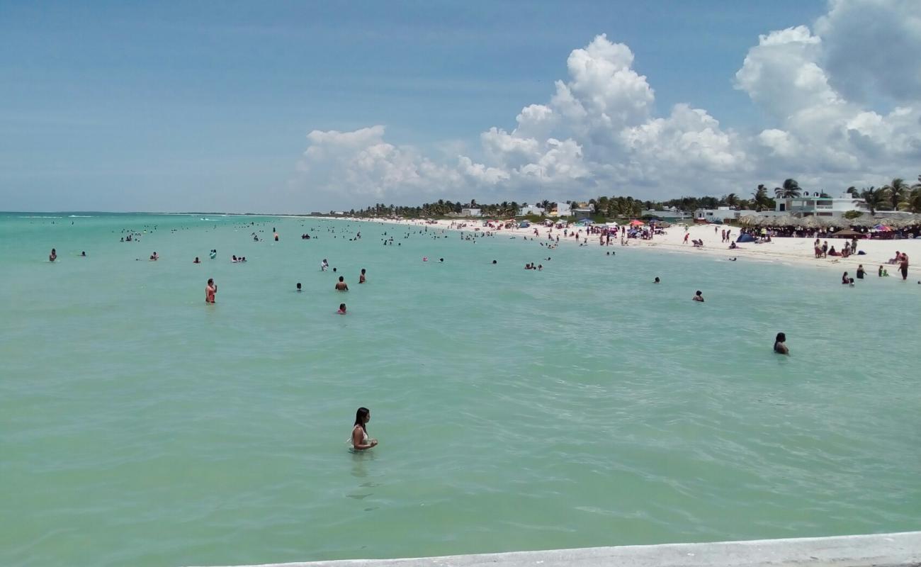 Photo of Playa Sisal with bright sand surface