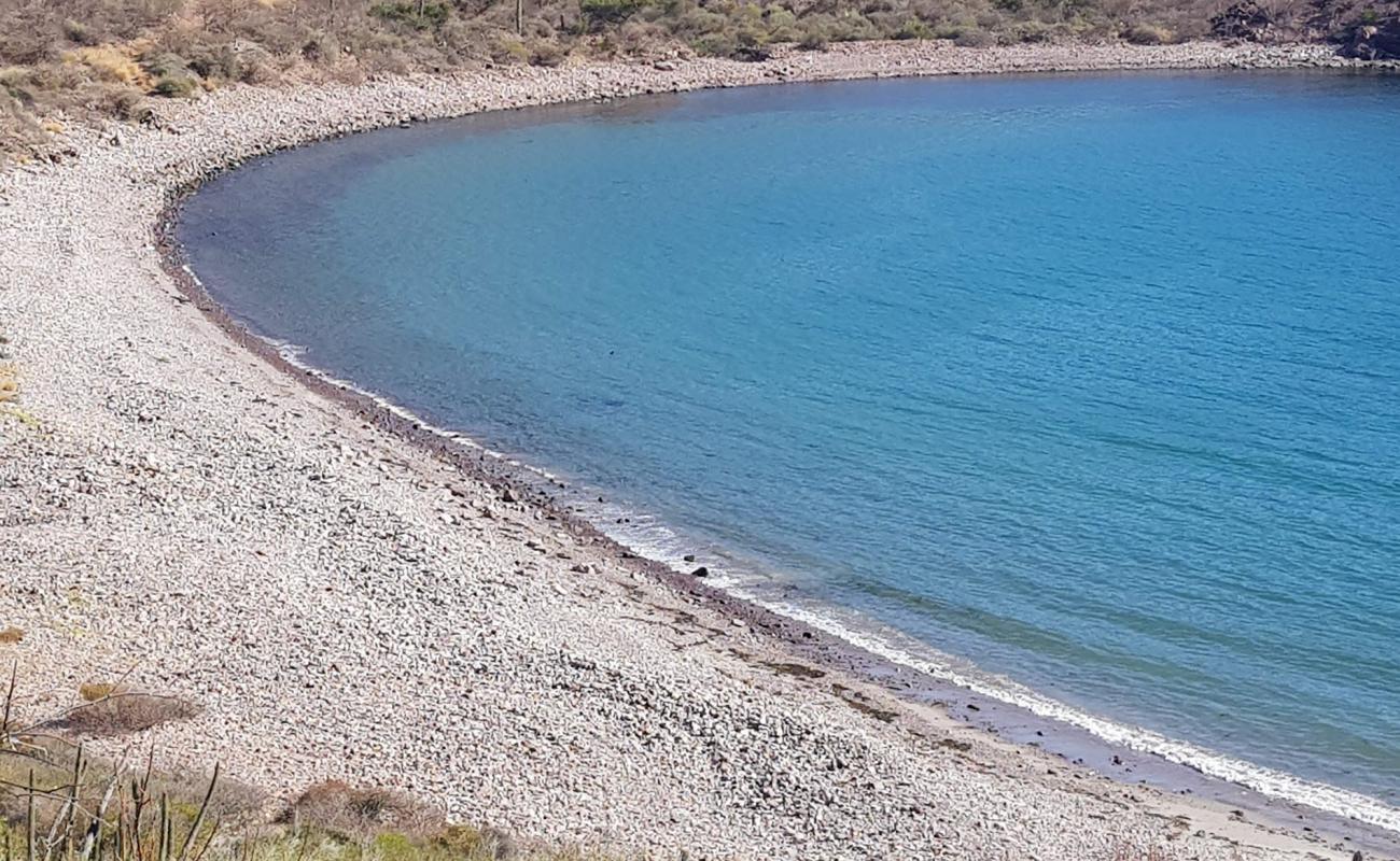 Photo of El carricito beach with gray pebble surface