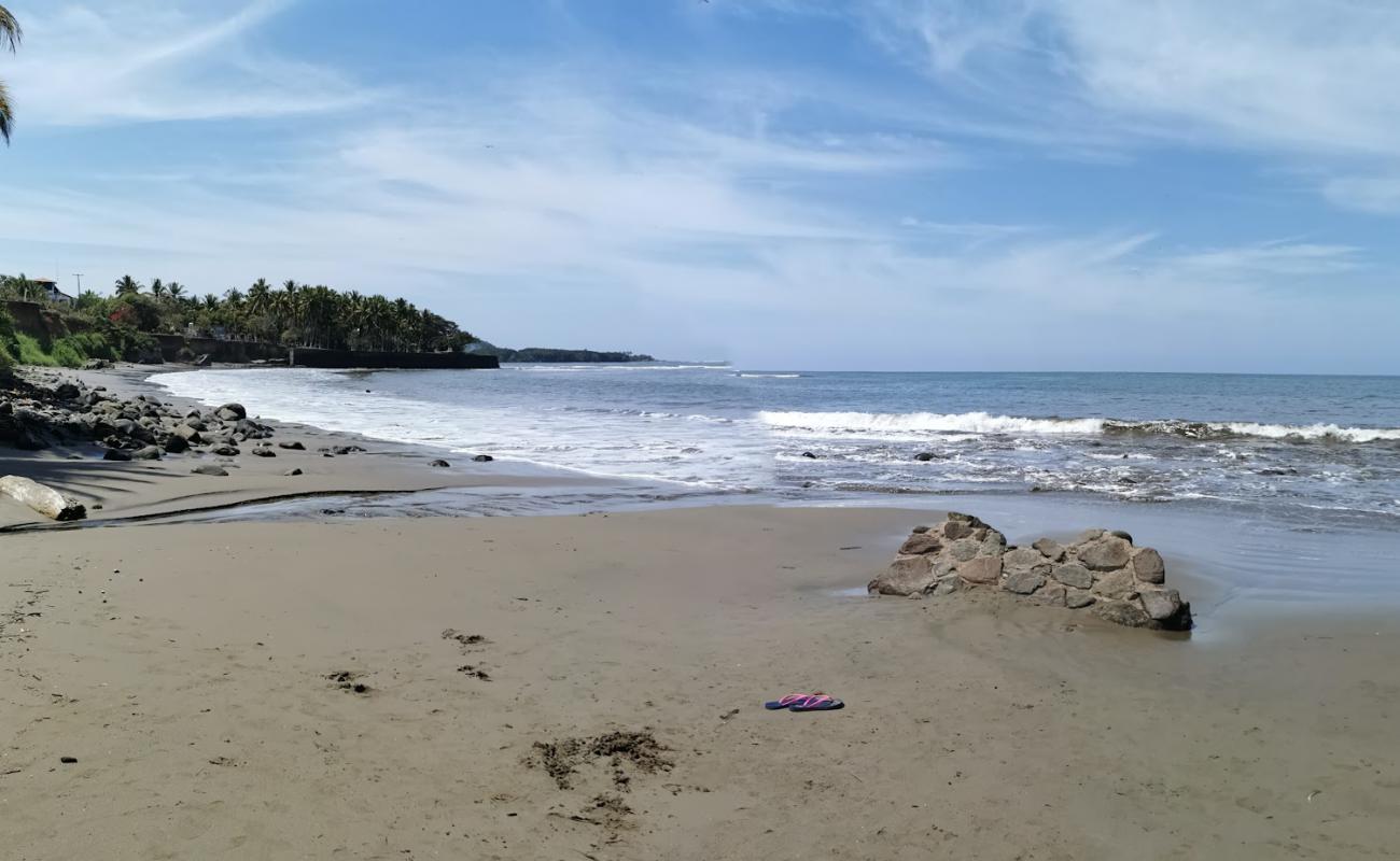 Photo of La Manzanilla beach with gray sand surface