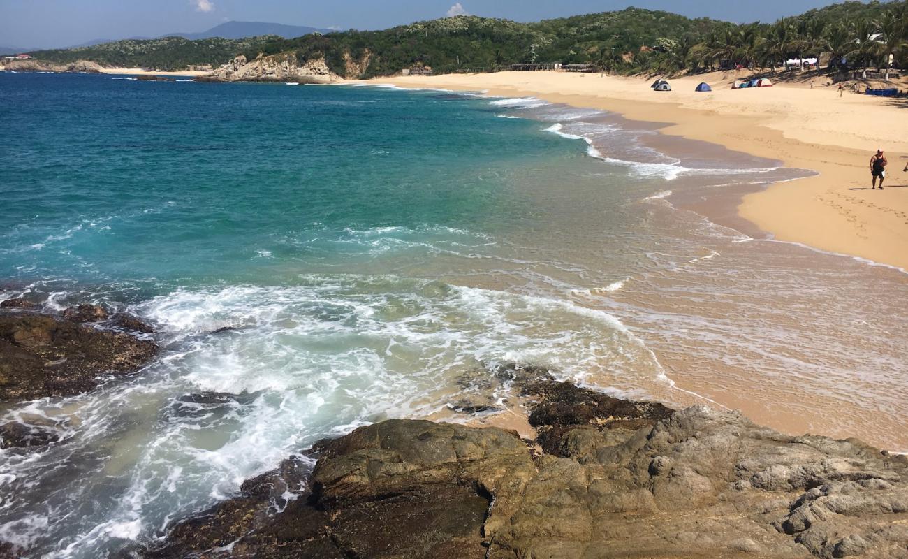 Photo of Manzanillera Beach with bright fine sand surface