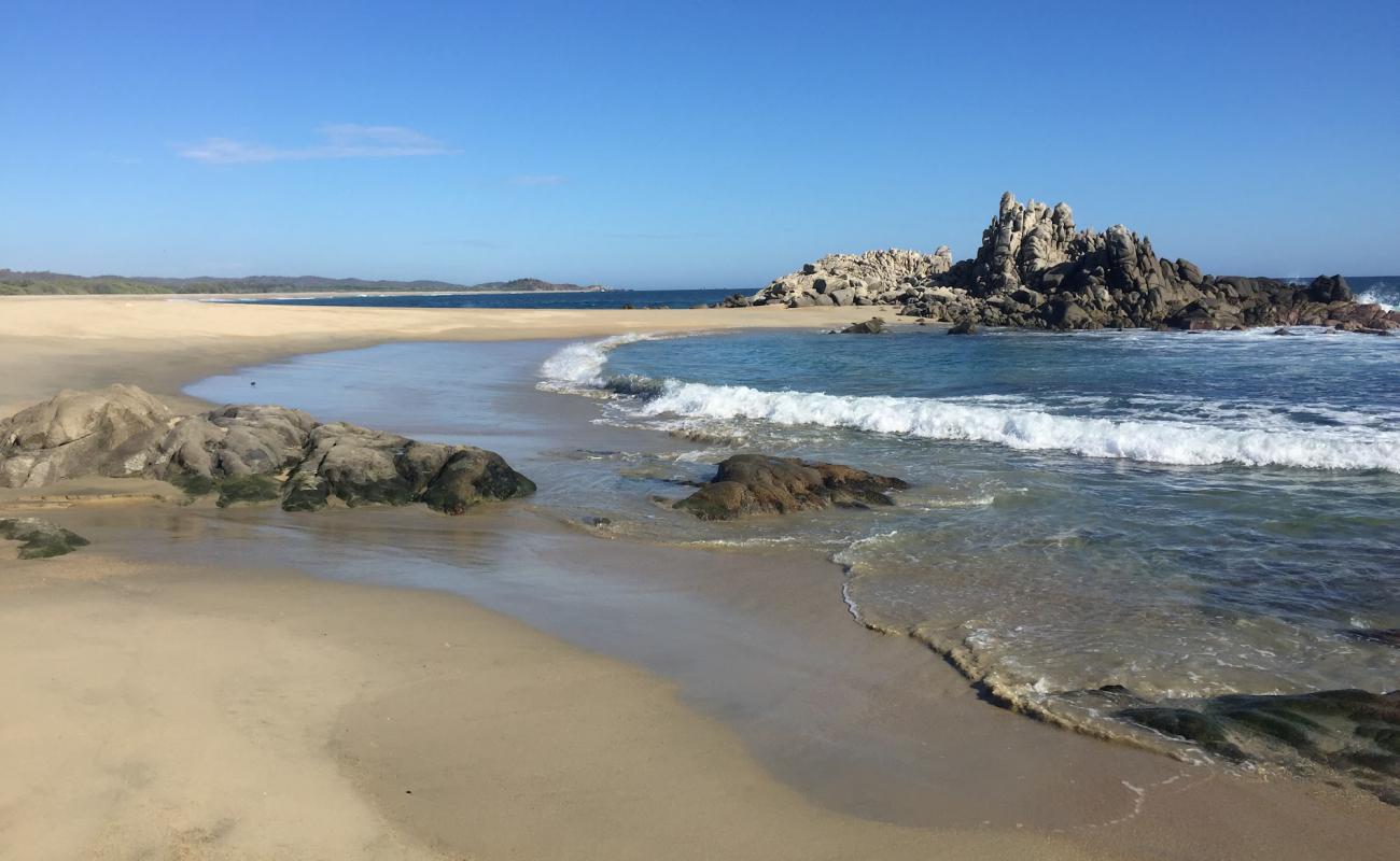 Photo of Cuatunalco beach with bright fine sand surface