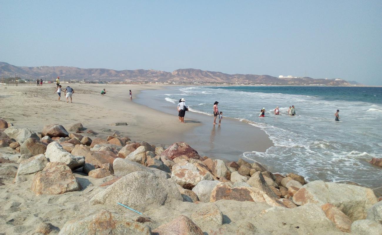 Photo of Las Escolleras beach with gray sand surface