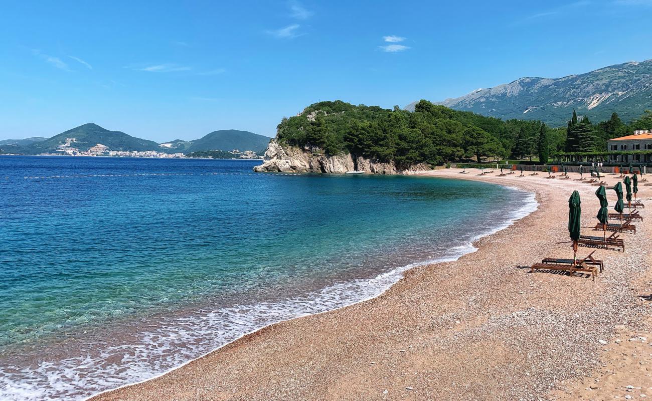 Photo of Milocer beach with black sand & pebble surface