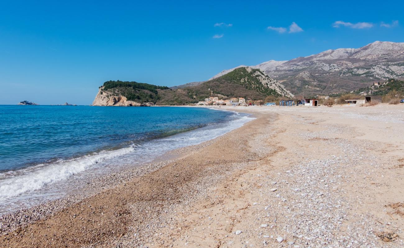 Photo of Buljarica beach with brown pebble surface